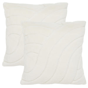 Safavieh Verli Pillow XII23 Ivory Micro Fiber PLS4503A-2222-SET