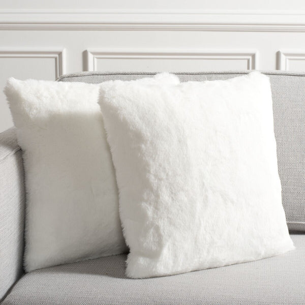 Safavieh Flayn Pillow XII23 Ivory Faux Fur PLS4505A-2020-SET