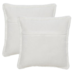 Safavieh Flayn Pillow XII23 Ivory Faux Fur PLS4505A-2020-SET