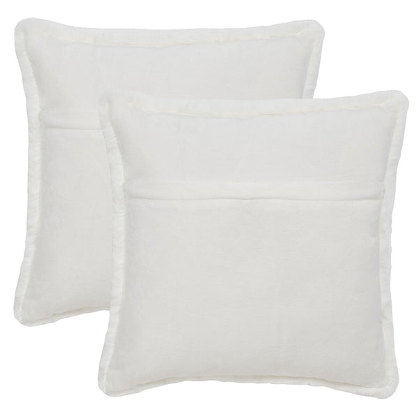 Safavieh Flayn Pillow XII23 Ivory Faux Fur PLS4505A-2020-SET