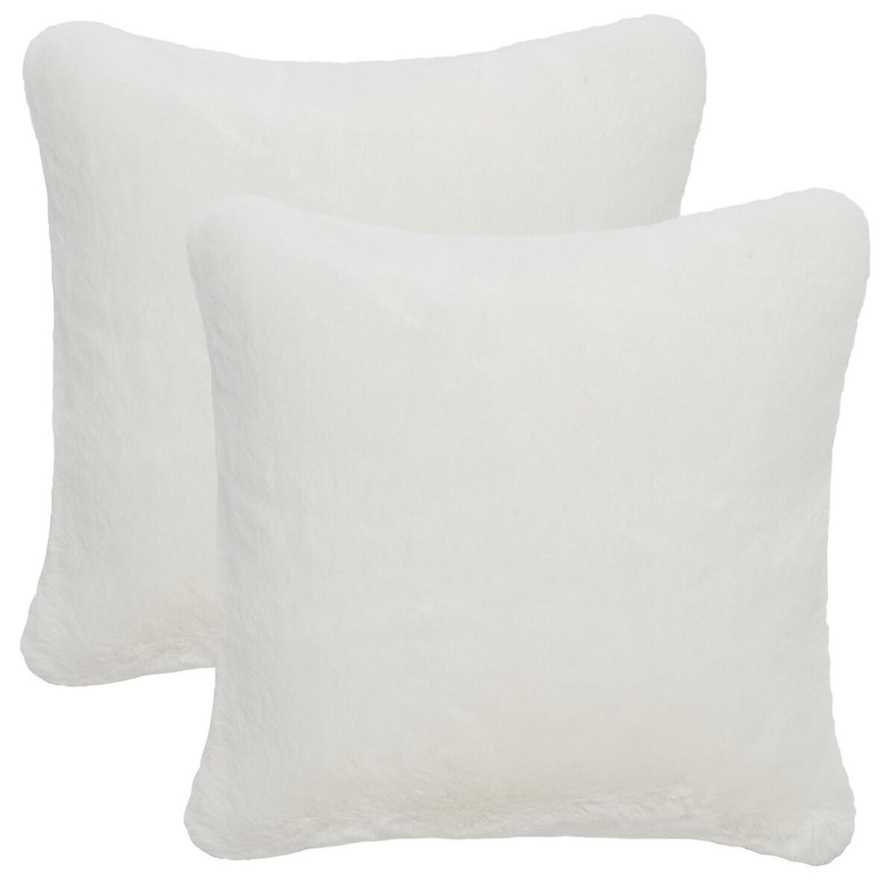 Safavieh Flayn Pillow XII23 Ivory Faux Fur PLS4505A-2020-SET