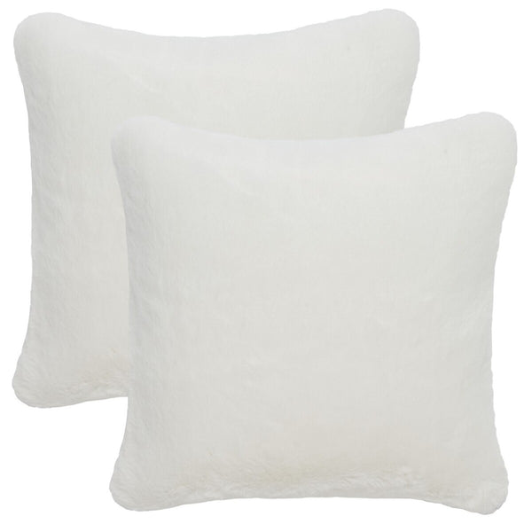 Safavieh Flayn Pillow XII23 Ivory Faux Fur PLS4505A-2020-SET