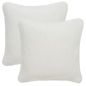 Safavieh Flayn Pillow XII23 Ivory Faux Fur PLS4505A-2020-SET