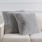 Safavieh Flayn Pillow XII23 Grey Faux Fur PLS4505B-2222-SET