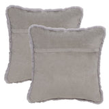 Safavieh Flayn Pillow XII23 Grey Faux Fur PLS4505B-2222-SET