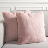 Safavieh Flayn Pillow XII23 Pink Faux Fur PLS4505C-2222-SET