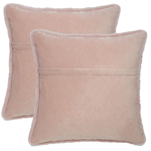 Safavieh Flayn Pillow XII23 Pink Faux Fur PLS4505C-2222-SET