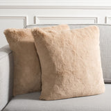 Safavieh Flayn Pillow XII23 Brown Faux Fur PLS4505D-2222-SET