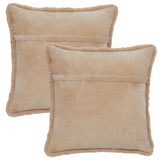 Safavieh Flayn Pillow XII23 Brown Faux Fur PLS4505D-2222-SET