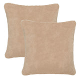 Safavieh Flayn Pillow XII23 Brown Faux Fur PLS4505D-2222-SET