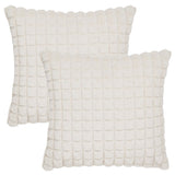 Safavieh Chess Pillow XII23 Beige Faux Fur PLS4506A-2222-SET