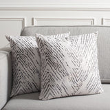 Safavieh Zecora Pillow XII23 Ivory / Black Crystal Velvet Fabric / Polypropylene Cotton PLS4507A-2222-SET