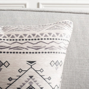 Safavieh Samira Pillow XII23 Beige / Black Chenille PLS4509A-2222-SET