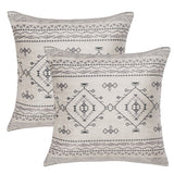 Safavieh Samira Pillow XII23 Beige / Black Chenille PLS4509A-2222-SET