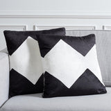 Safavieh Tabytha Pillow - Set of 2 XII23 Black/ Ivory  Front & Back: 60% Viscose + 40% Cotton PLS501A-2222-SET2