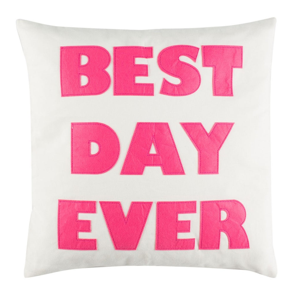 Safavieh Best Day Ever Pillow White/Pink PLS7041A-1818