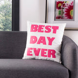 Safavieh Best Day Ever Pillow White/Pink PLS7041A-1818