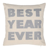 Safavieh Best Year Ever Pillow Beige/Silver PLS7042A-1818