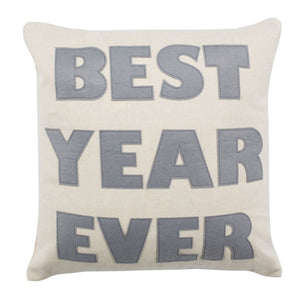 Safavieh Best Year Ever Pillow Beige/Silver PLS7042A-1818