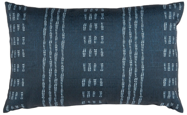 Safavieh Madelyn Pillow XII23 Deep Blue/White 100% Polyester PLS7094A-2020