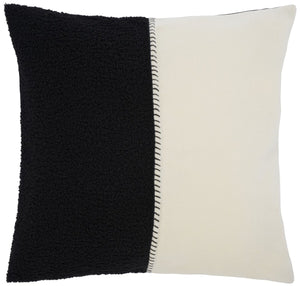 Safavieh Parker, 20 X 20, Black/Ivory, Polyester/Wool Pillow Black / Ivory PLS7221A-2020