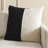 Safavieh Parker, 20 X 20, Black/Ivory, Polyester/Wool Pillow Black / Ivory PLS7221A-2020