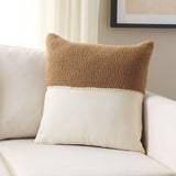 Safavieh Parker, 20 X 20, Camel/Ivory, Polyester/Wool Pillow Camel / Ivory PLS7221B-2020