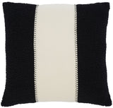 Camdyn, 20 X 20, Black/Ivory, Polyester/Wool Pillow