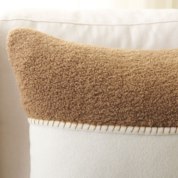 Safavieh Camdyn, 20 X 20, Camel/Ivory, Polyester/Wool Pillow Camel / Ivory PLS7222B-2020