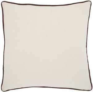 Safavieh Alaia, 18 X 18, Ivory/Brown, Wool Pillow Ivory / Brown PLS7223A-1818