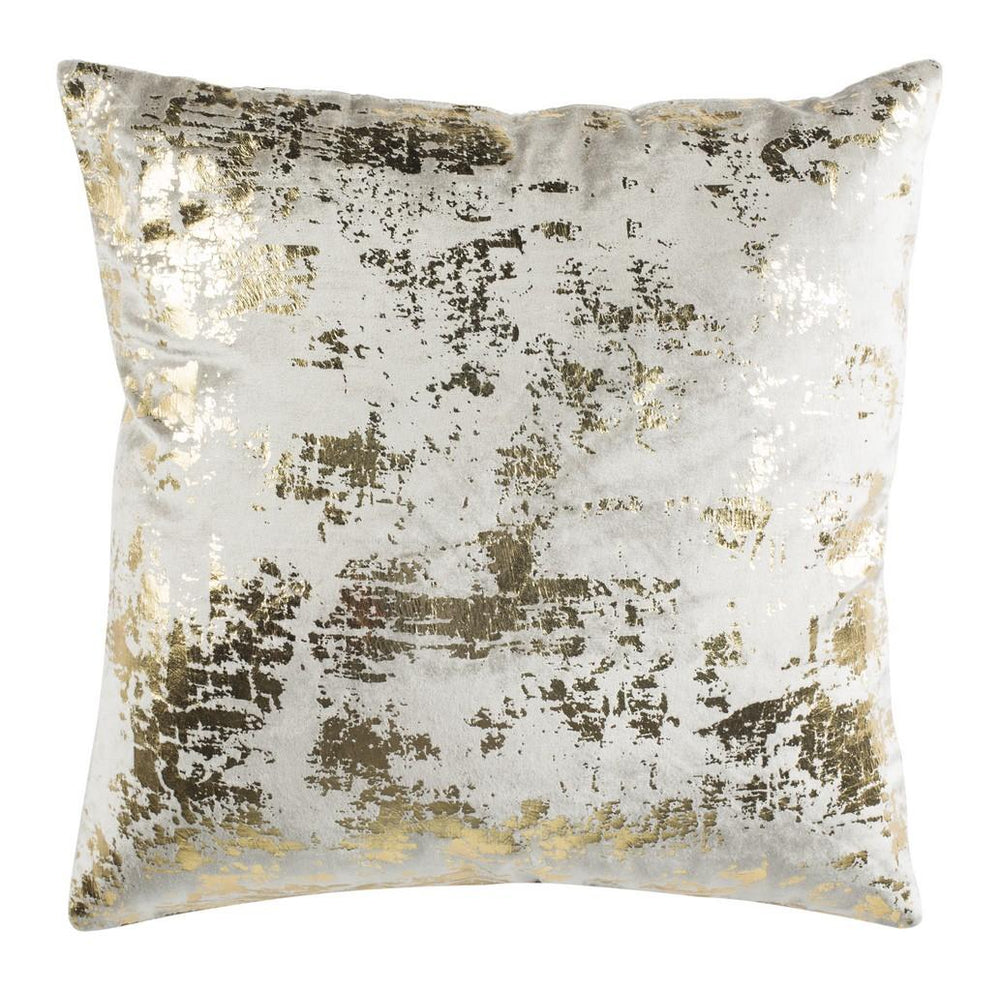 Safavieh Edmee Metallic Pillow XII23 Beige/Gold Viscose/Cotton PLS881A-2424