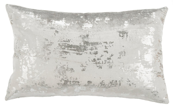 Safavieh Edmee Metallic Pillow XII23 Light Grey/Silver Viscose/Cotton PLS881B-2424