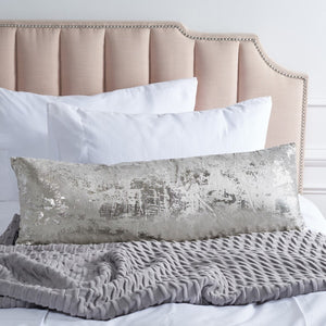 Safavieh Edmee Metallic Pillow XII23 Light Grey/Silver Viscose/Cotton PLS881B-2424