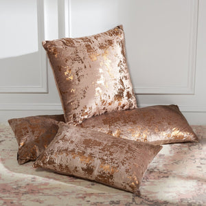 Safavieh Edmee Metallic Pillow XII23 Potato Brown/Copper Viscose/Cotton PLS881C-2424
