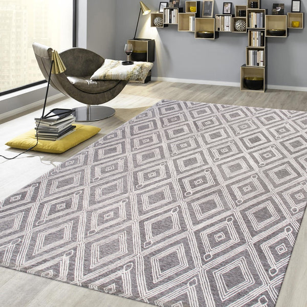 Pasargad Home Modern Hand-tufted Bamboo Silk & Wool Area Rug - Elegant Abstract Design For Sophisticated Spaces   Plt-1624 12x15