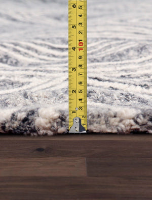 Pasargad Home Modern Hand-tufted Bamboo Silk & Wool Area Rug - Elegant Abstract Design For Sophisticated Spaces   Plt-1624rnd 6