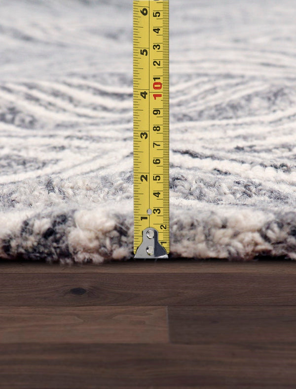 Pasargad Home Modern Hand-tufted Bamboo Silk & Wool Area Rug - Elegant Abstract Design For Sophisticated Spaces   Plt-1624rnd 6