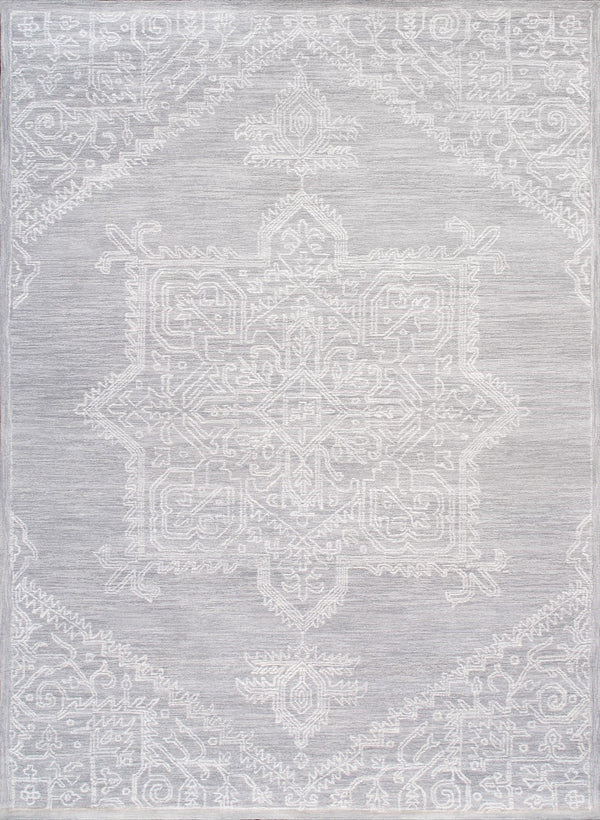 Pasargad Home Modern Hand-tufted Bamboo Silk & Wool Area Rug - Elegant Abstract Design For Sophisticated Spaces   Plt-5116 5x8