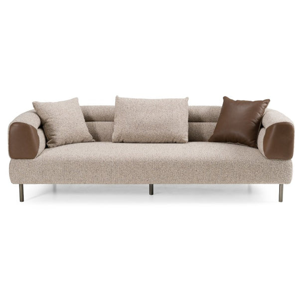 VIG Furniture Plume Modern Brown Fabric Sofa With Solid Ash Frame, Metal Legs, Plush Cushions For Cozy Living VGOD-ZW-24014-NH30173-5