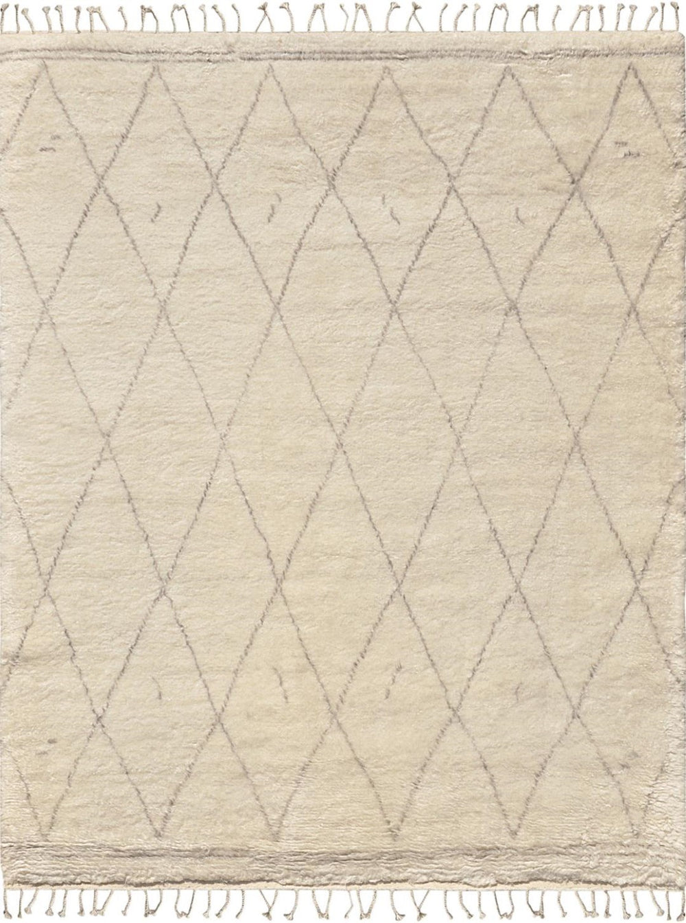 Pasargad Home Casablanca Moroccan Collection Hand-knotted Wool Area Rug - Luxurious & Cozy Design   Plw-01 6x9