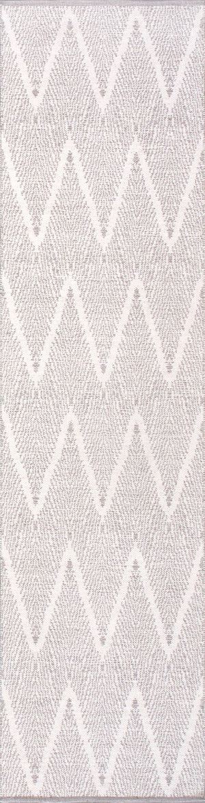 Pasargad Home Simplicity Collection Flat Weave Grey Cotton Area Rug - Stylish Contemporary Design   Plw-03 2.06x10