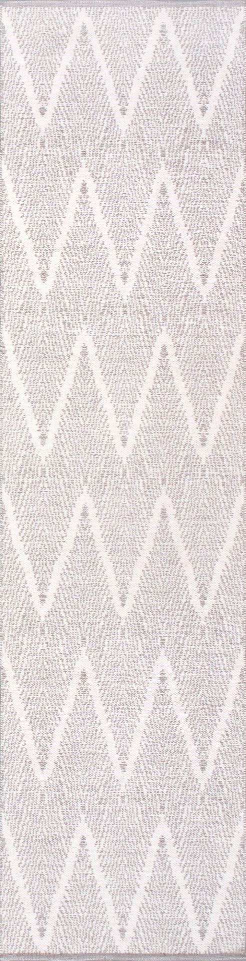 Pasargad Home Simplicity Collection Flat Weave Grey Cotton Area Rug - Stylish Contemporary Design   Plw-03 2.06x10