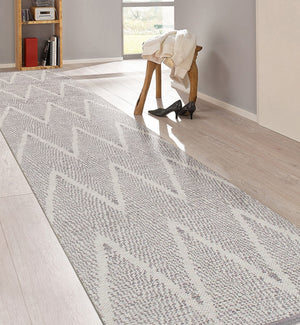 Pasargad Home Simplicity Collection Flat Weave Grey Cotton Area Rug - Stylish Contemporary Design   Plw-03 2.06x10