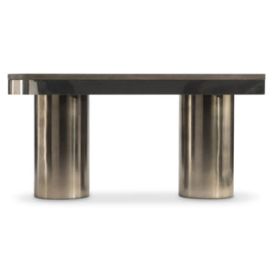 Bernhardt Bernhardt Jacopo Console Table In Weathered Greige Oak With Light/Dark Bronze Stainless Accents 332912