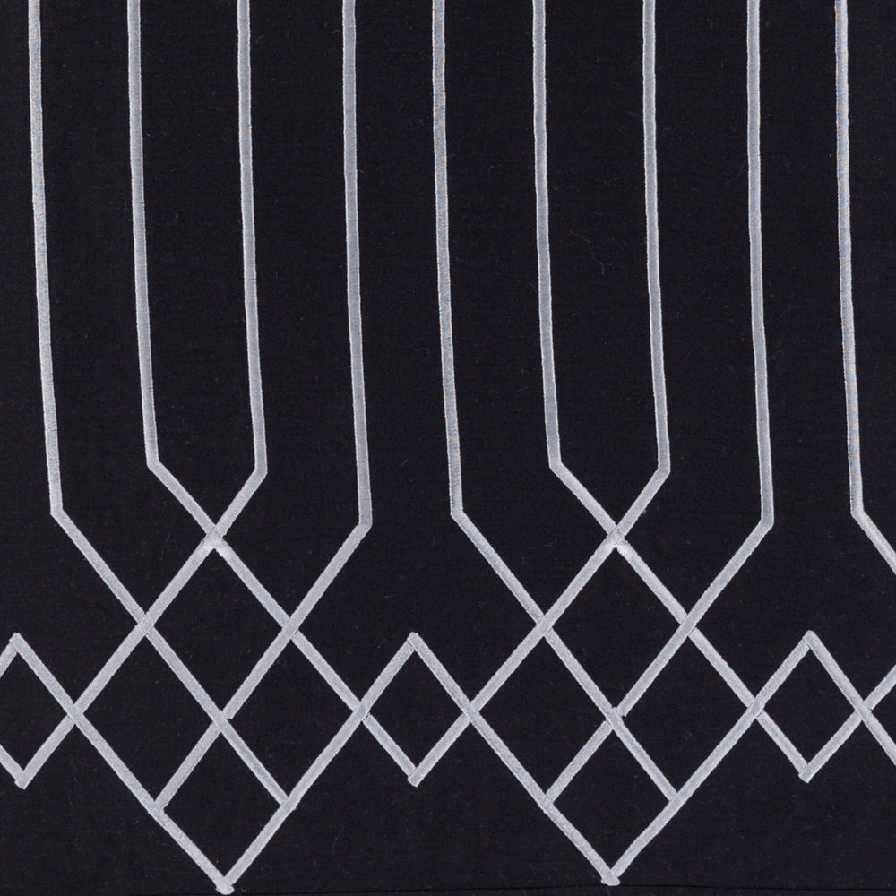 Surya Plaza 26"W X 26"L Cotton Sham From The Plaza Collection - Modern Style For A Chic Decor Update! Black Cotton,Cotton Plz4003-es