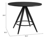 Dinos Dining Table Black 110052 Zuo Modern