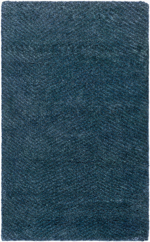 Surya Parma Hand Made Rug - 2' X 3' Scandinavian Modern Design In Wool & Viscose, Timeless Elegance! Dark Blue Viscose,Wool Pma2300-23