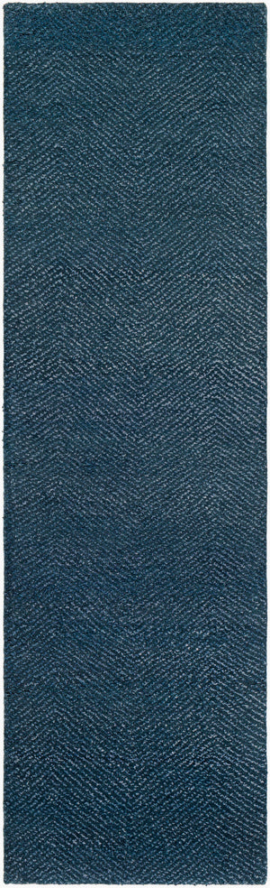 Surya Parma Hand Made Rug - 2' X 3' Scandinavian Modern Design In Wool & Viscose, Timeless Elegance! Dark Blue Viscose,Wool Pma2300-268