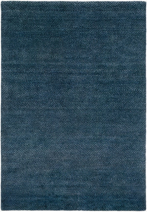 Surya Parma Hand Made Rug - 2' X 3' Scandinavian Modern Design In Wool & Viscose, Timeless Elegance! Dark Blue Viscose,Wool Pma2300-576