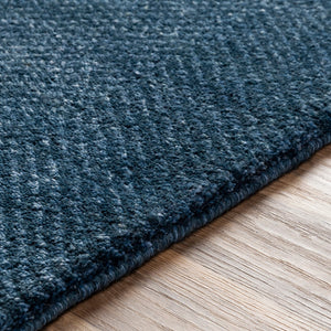 Surya Parma Hand Made Rug - 2' X 3' Scandinavian Modern Design In Wool & Viscose, Timeless Elegance! Dark Blue Viscose,Wool Pma2300-576